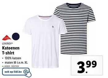 Promotions Katoenen t-shirt - Livergy - Valide de 02/05/2024 à 07/05/2024 chez Lidl