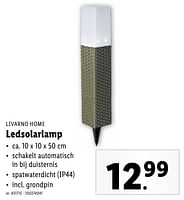 Promoties Ledsolarlamp - Livarno - Geldig van 02/05/2024 tot 07/05/2024 bij Lidl