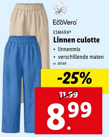 Promotions Linnen culotte - Esmara - Valide de 02/05/2024 à 07/05/2024 chez Lidl