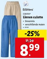 Promoties Linnen culotte - Esmara - Geldig van 02/05/2024 tot 07/05/2024 bij Lidl