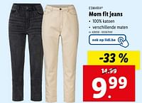 Promoties Mom fit jeans - Esmara - Geldig van 02/05/2024 tot 07/05/2024 bij Lidl