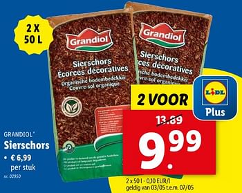Promoties Sierschors - Grandiol - Geldig van 02/05/2024 tot 07/05/2024 bij Lidl