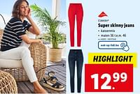 Promoties Super skinny jeans - Esmara - Geldig van 02/05/2024 tot 07/05/2024 bij Lidl