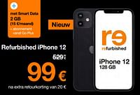 Promoties Apple refurbished iphone 12 - Apple - Geldig van 22/04/2024 tot 30/04/2024 bij Orange