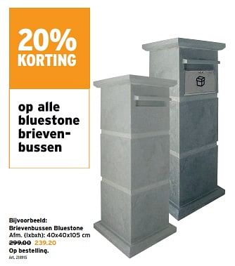 Promotions Brievenbussen bluestone - Produit maison - Gamma - Valide de 24/04/2024 à 30/04/2024 chez Gamma