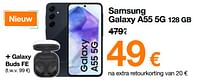 Promoties Samsung galaxy a55 5g 128 gb - Samsung - Geldig van 22/04/2024 tot 30/04/2024 bij Orange