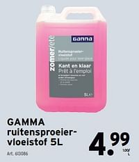 Gamma ruitensproeiervloeistof-Huismerk - Gamma