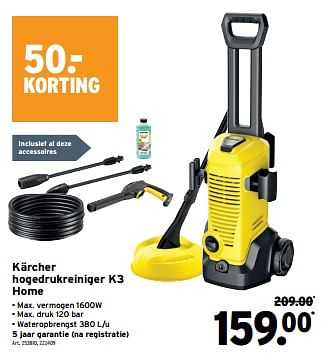 Promotions Kärcher hogedrukreiniger k3 home - Kärcher - Valide de 24/04/2024 à 30/04/2024 chez Gamma