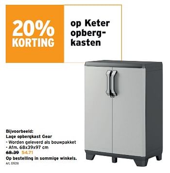 Promotions Lage opbergkast gear - Keter - Valide de 24/04/2024 à 30/04/2024 chez Gamma