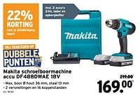 Promoties Makita schroefboormachine accu df488dwae 18v - Makita - Geldig van 24/04/2024 tot 30/04/2024 bij Gamma