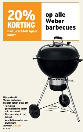 Promoties Weber barbecue master touch - Weber - Geldig van 24/04/2024 tot 30/04/2024 bij Gamma