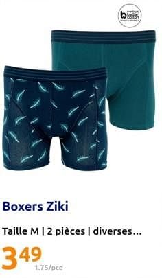 Promoties Boxers ziki - Ziki - Geldig van 24/04/2024 tot 30/04/2024 bij Action