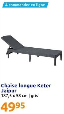 Promotions Chaise longue keter jaipur - Produit Maison - Action - Valide de 24/04/2024 à 30/04/2024 chez Action