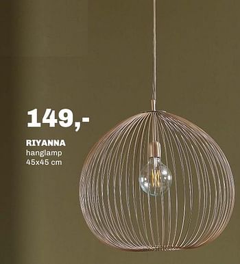 Promoties Riyanna hanglamp - Huismerk - Trendhopper - Geldig van 23/04/2024 tot 13/05/2024 bij Trendhopper