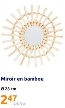 Promoties Miroir en bambou - Huismerk - Action - Geldig van 24/04/2024 tot 30/04/2024 bij Action