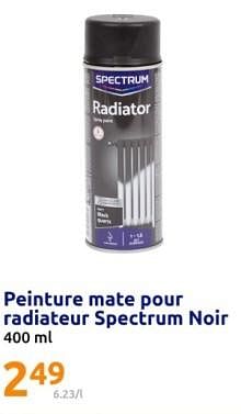 Promotions Peinture mate pour radiateur spectrum noir - SPECTRUM - Valide de 24/04/2024 à 30/04/2024 chez Action