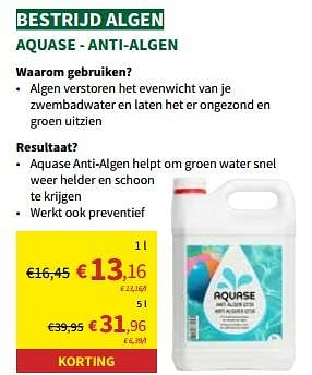 Promotions Aquase anti algen - Aquase - Valide de 24/04/2024 à 05/05/2024 chez Horta