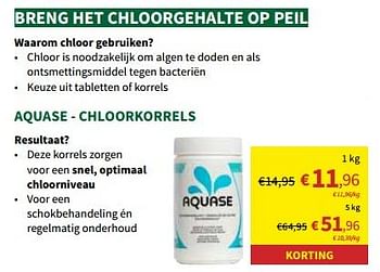 Promoties Aquase chloorkorrels - Aquase - Geldig van 24/04/2024 tot 05/05/2024 bij Horta