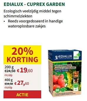 Promoties Edialux cuprex garden - Edialux - Geldig van 24/04/2024 tot 05/05/2024 bij Horta