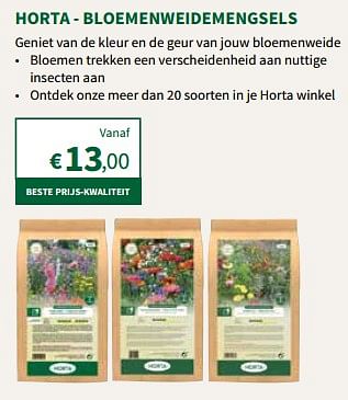 Promoties Horta bloemenweidemengsels - Huismerk - Horta - Geldig van 24/04/2024 tot 05/05/2024 bij Horta