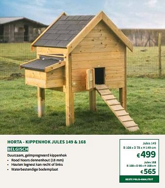 Promotions Horta kippenhok jules 149 - Produit maison - Horta - Valide de 24/04/2024 à 05/05/2024 chez Horta