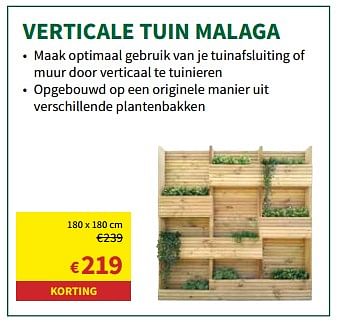 Promotions Verticale tuin malaga - Produit maison - Horta - Valide de 24/04/2024 à 05/05/2024 chez Horta