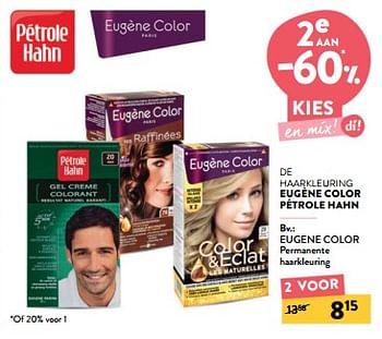 Promotions Eugene color permanente haarkleuring - Eugène Color - Valide de 24/04/2024 à 07/05/2024 chez DI