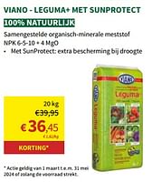 Promoties Viano leguma+ met sunprotect - Viano - Geldig van 24/04/2024 tot 05/05/2024 bij Horta