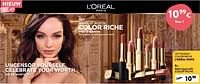 Promoties Matte lippenstift color riche - L'Oreal Paris - Geldig van 24/04/2024 tot 07/05/2024 bij DI