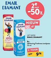 Promoties Whitening freshness tandpasta - Email Diamant - Geldig van 24/04/2024 tot 07/05/2024 bij DI