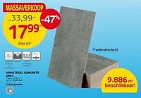 Promoties Vinyltegel concrete grey - Huismerk - Brico - Geldig van 26/04/2024 tot 13/05/2024 bij Brico