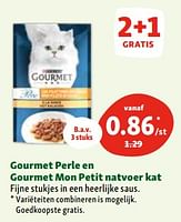 Promoties Gourmet perle en gourmet mon petit natvoer kat - Purina - Geldig van 30/04/2024 tot 06/05/2024 bij Maxi Zoo