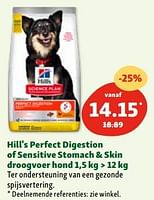 Promoties Hill`s perfect digestion of sensitive stomach + skin droogvoer hond - Hill's - Geldig van 30/04/2024 tot 06/05/2024 bij Maxi Zoo