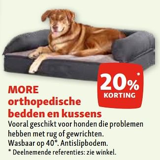 Promotions More orthopedische bedden en kussens 20% korting - More - Valide de 30/04/2024 à 06/05/2024 chez Maxi Zoo