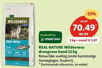 Promotions Real nature wilderness droogvoer hond - Real Nature - Valide de 30/04/2024 à 06/05/2024 chez Maxi Zoo