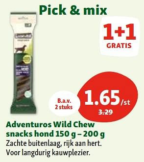Promotions Adventuros wild chew snacks hond - Purina - Valide de 30/04/2024 à 06/05/2024 chez Maxi Zoo