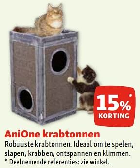 Promotions Anione krabtonnen 15% korting - Anione - Valide de 30/04/2024 à 06/05/2024 chez Maxi Zoo