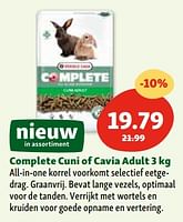 Promoties Complete cuni of cavia adult - Versele-Laga - Geldig van 30/04/2024 tot 06/05/2024 bij Maxi Zoo