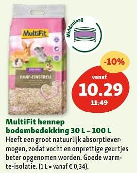Promoties Multifit hennep bodembedekking - Multifit - Geldig van 30/04/2024 tot 06/05/2024 bij Maxi Zoo
