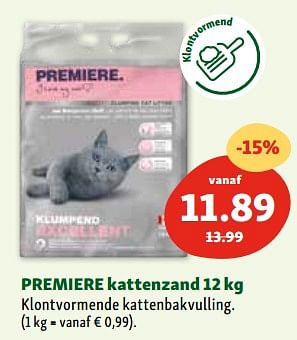 Promoties Premiere kattenzand - Premiere - Geldig van 30/04/2024 tot 06/05/2024 bij Maxi Zoo
