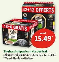 Promoties Sheba pluspacks natvoer kat - Sheba - Geldig van 30/04/2024 tot 06/05/2024 bij Maxi Zoo