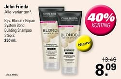 Blonde+ repair system bond building shampoo step 2