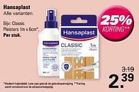 Promoties Classic pleisters - Hansaplast - Geldig van 24/04/2024 tot 11/05/2024 bij De Online Drogist