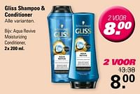 Promoties Gliss aqua revive moisturizing conditioner - Schwarzkopf - Geldig van 24/04/2024 tot 11/05/2024 bij De Online Drogist