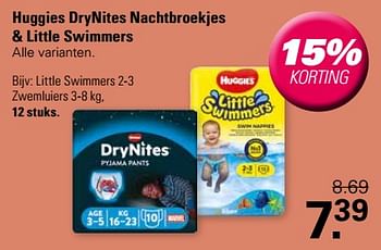 Promoties Little swimmers 2-3 zwemluiers - Huggies - Geldig van 24/04/2024 tot 11/05/2024 bij De Online Drogist