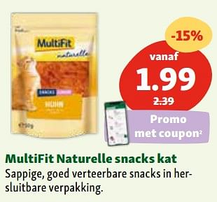 Promoties Multifit naturelle snacks kat - Multifit - Geldig van 30/04/2024 tot 06/05/2024 bij Maxi Zoo