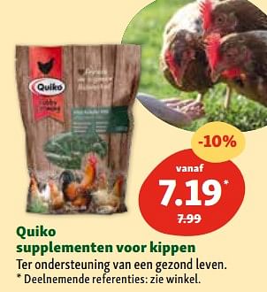 Promoties Quiko supplementen voor kippen - Quiko - Geldig van 30/04/2024 tot 06/05/2024 bij Maxi Zoo