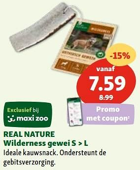 Promotions Real nature wilderness gewei s > l - Real Nature - Valide de 30/04/2024 à 06/05/2024 chez Maxi Zoo