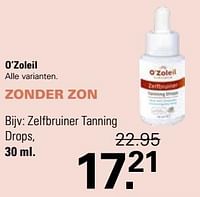 Promoties Zelfbruiner tanning drops - O'Zoleil - Geldig van 24/04/2024 tot 11/05/2024 bij De Online Drogist