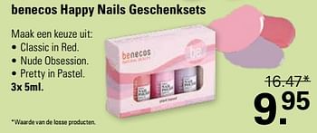 Promotions Happy nails geschenksets - Benecos - Valide de 24/04/2024 à 11/05/2024 chez De Online Drogist